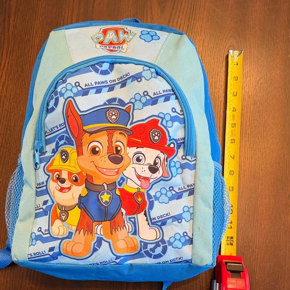 Paw Patrol Kids Backpack Blue Chase Marshall Rubble School Bag